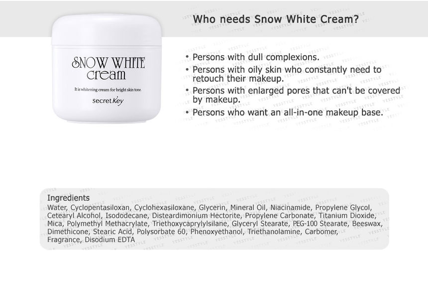 Geheime Sleutel - Sneeuwwitje Crème 50g
