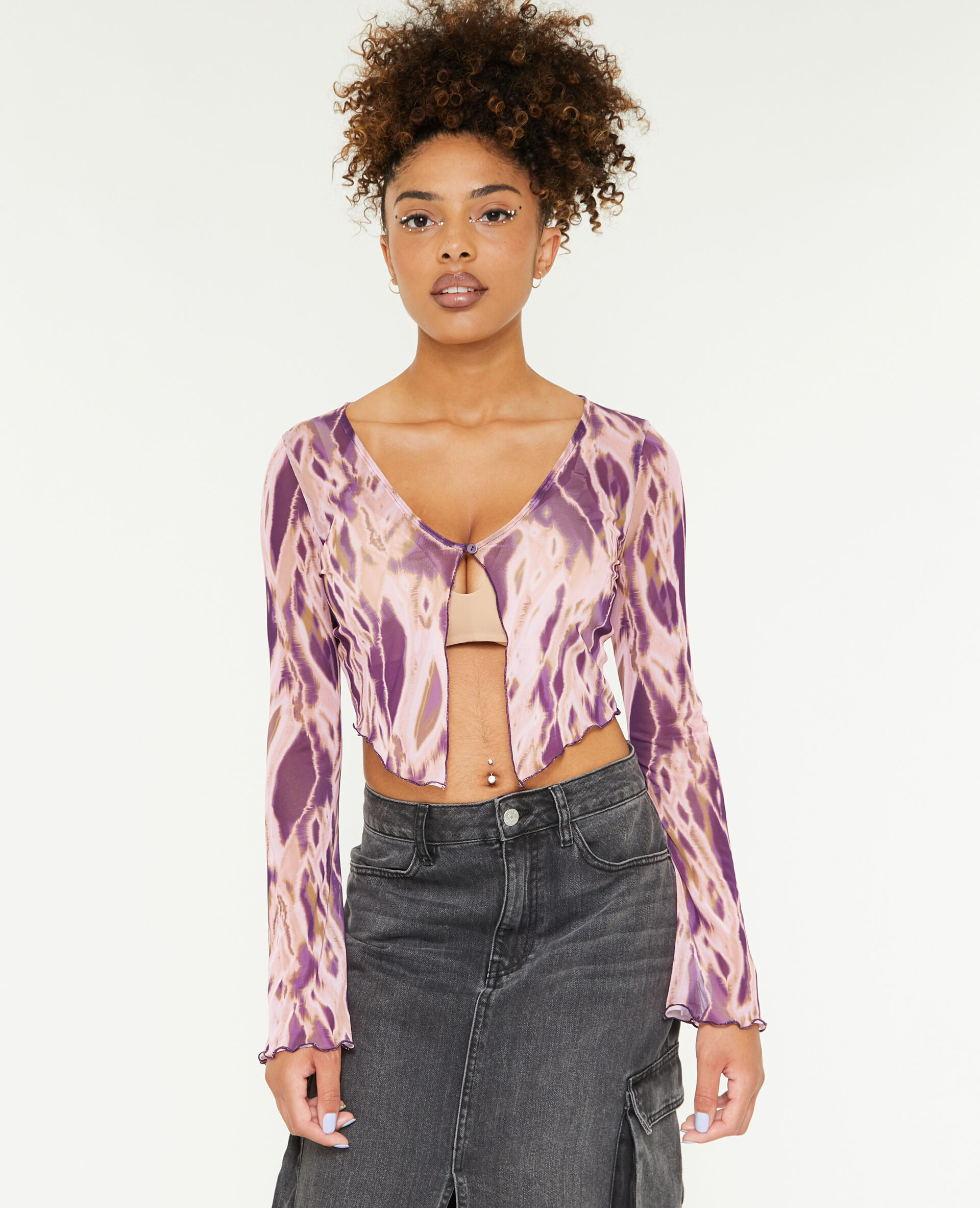 Top court en tulle - Rose clair