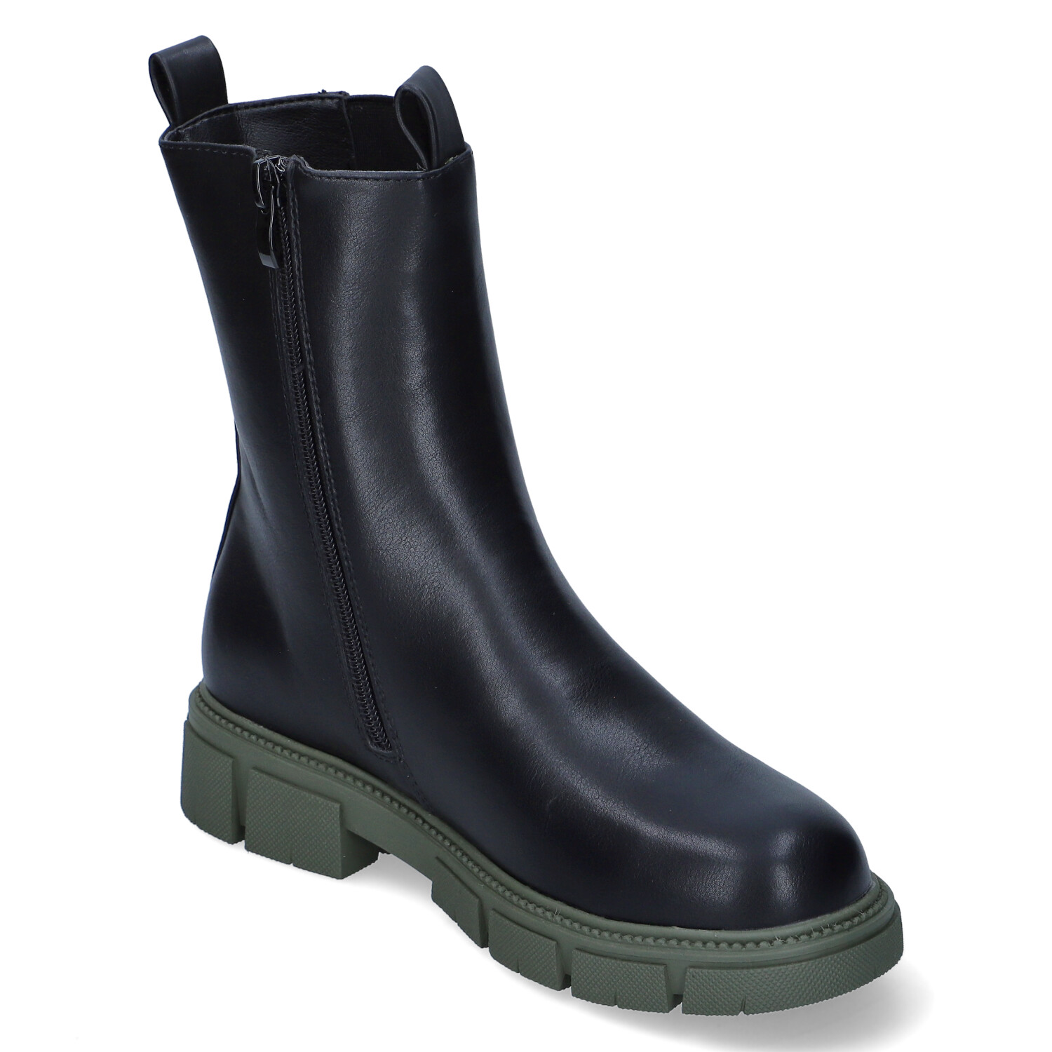 Dockers Chelsea Boots - schwarz/khaki