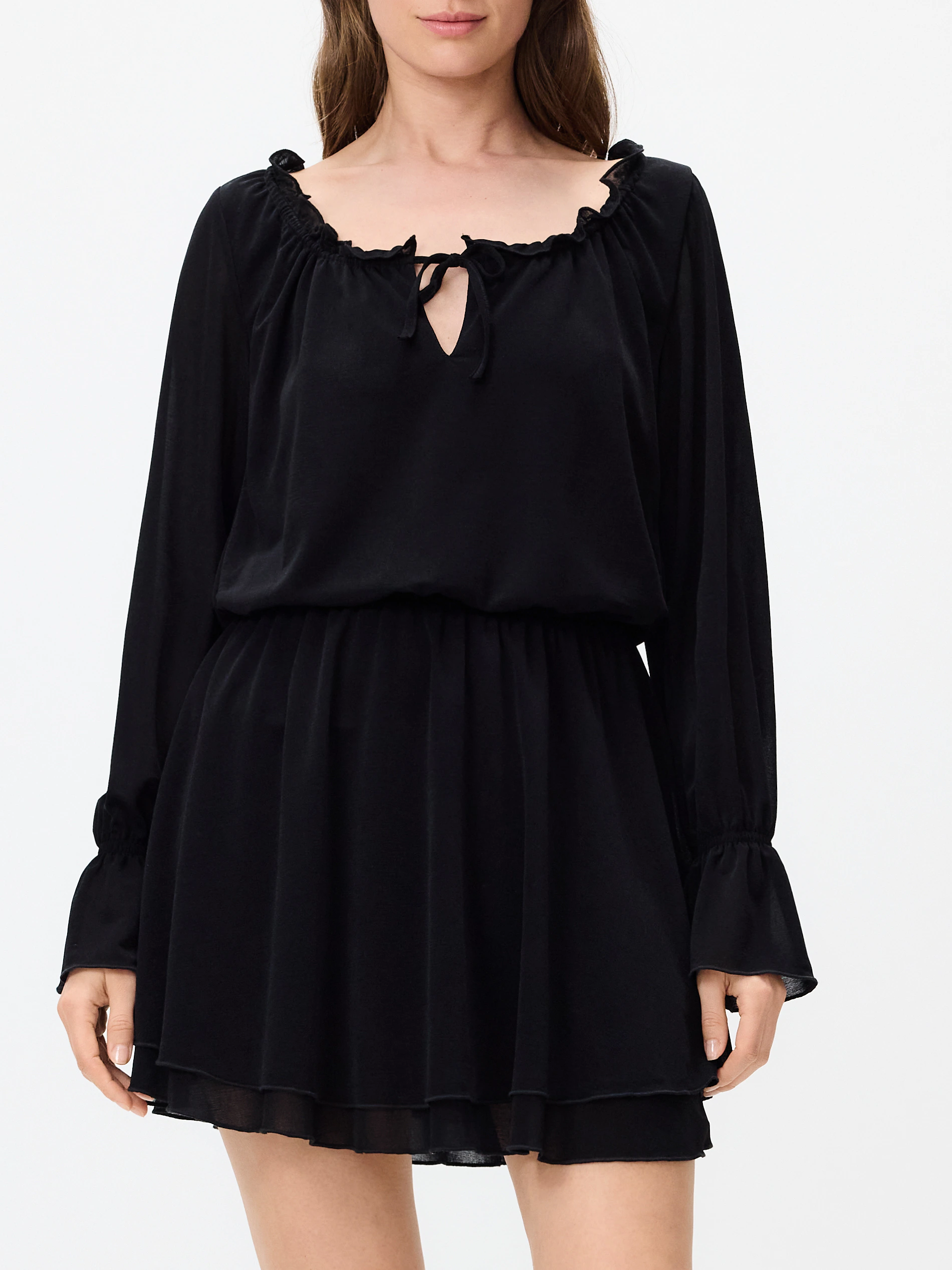Minikleid mit Rüschen