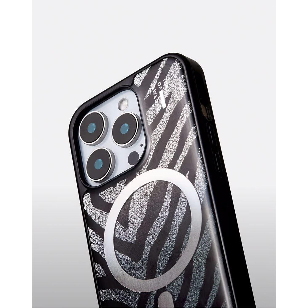 iPhone 17 MagSafe Hardcase Hülle Clear Case Recycled (IDCLCMS-I2561-573) - Zebra Mystique