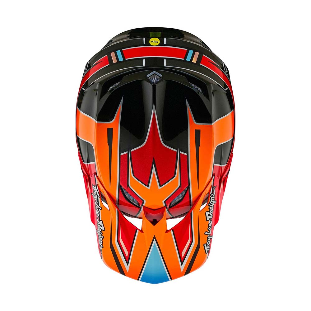 Troy Lee Designs - Casque SE5 Composite Efix Rouge / Orange / Noir