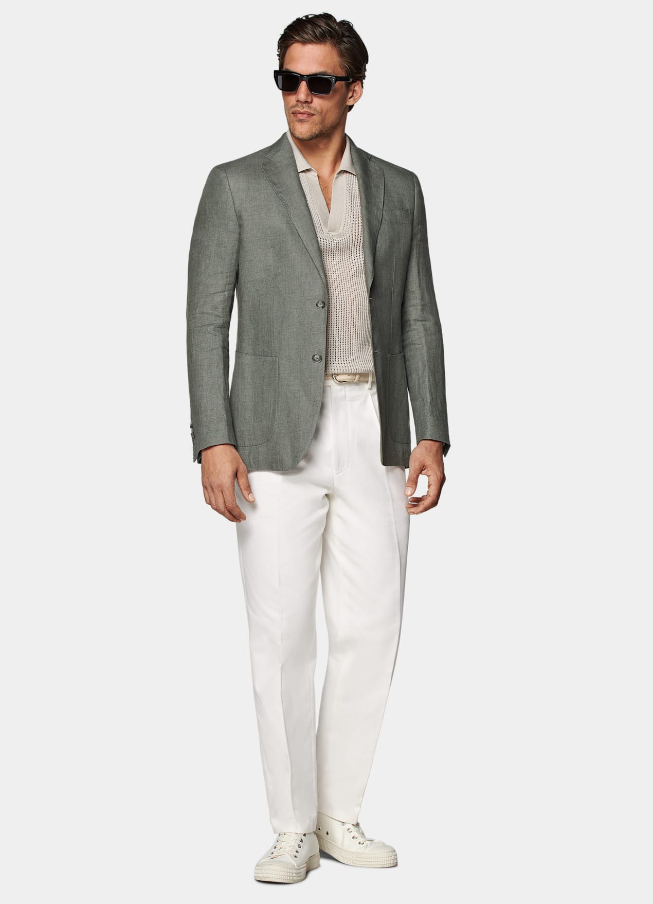 Blazer Havana coupe Tailored vert moyen