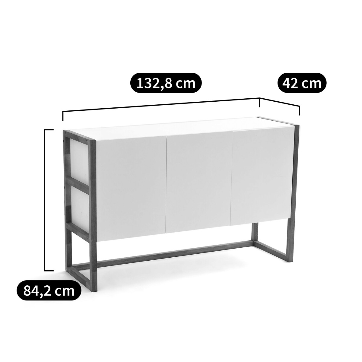 LA REDOUTE INTERIEURS<br>Móvel buffet 3 portas, Compo