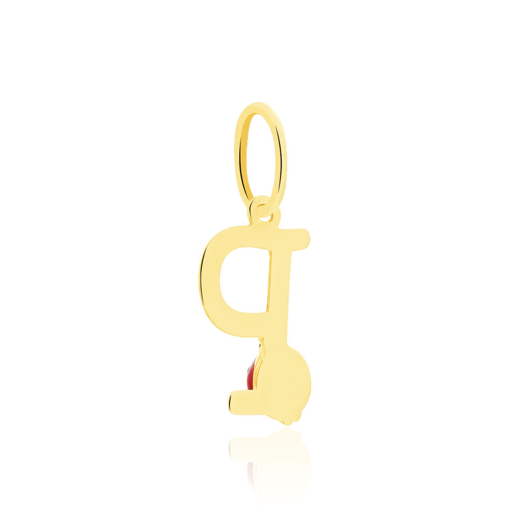 Pendentif Helidie Coccinelle Lettre Or Jaune