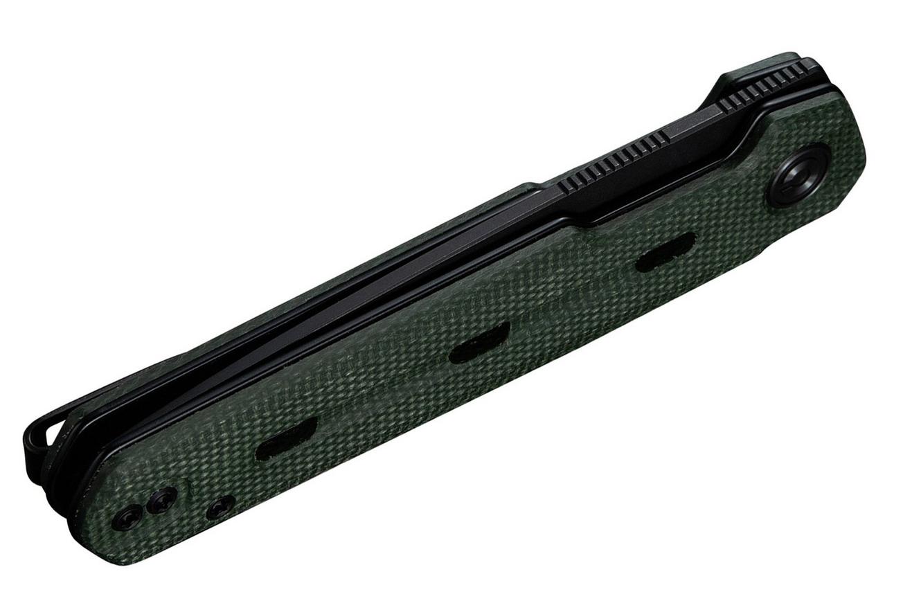 Civivi Navo C25015A-2 Blackwashed Nitro-V, Green Micarta, zakmes, Ostap Hel design