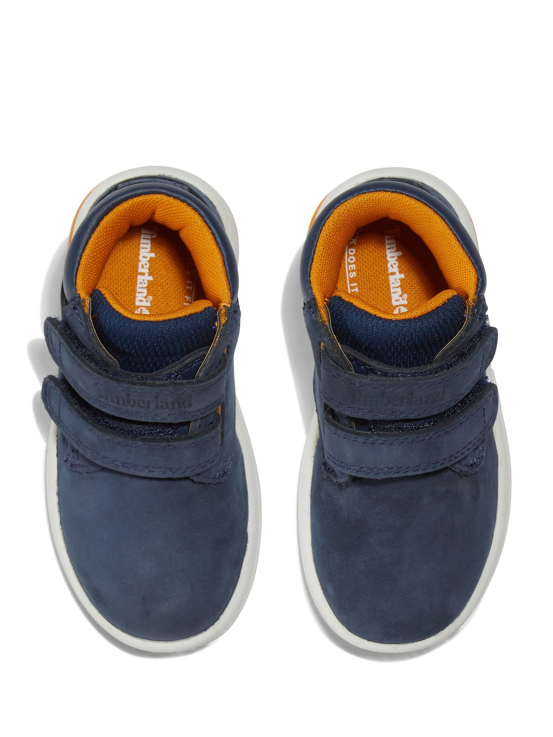 Marineblauw - ® Timberland - Nubuck trainingsschoenen met haak en lus voor peuters