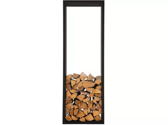 Etagère bois de cheminée - Métal - 50 x 40 x 150cm - Noir-mat - Irving