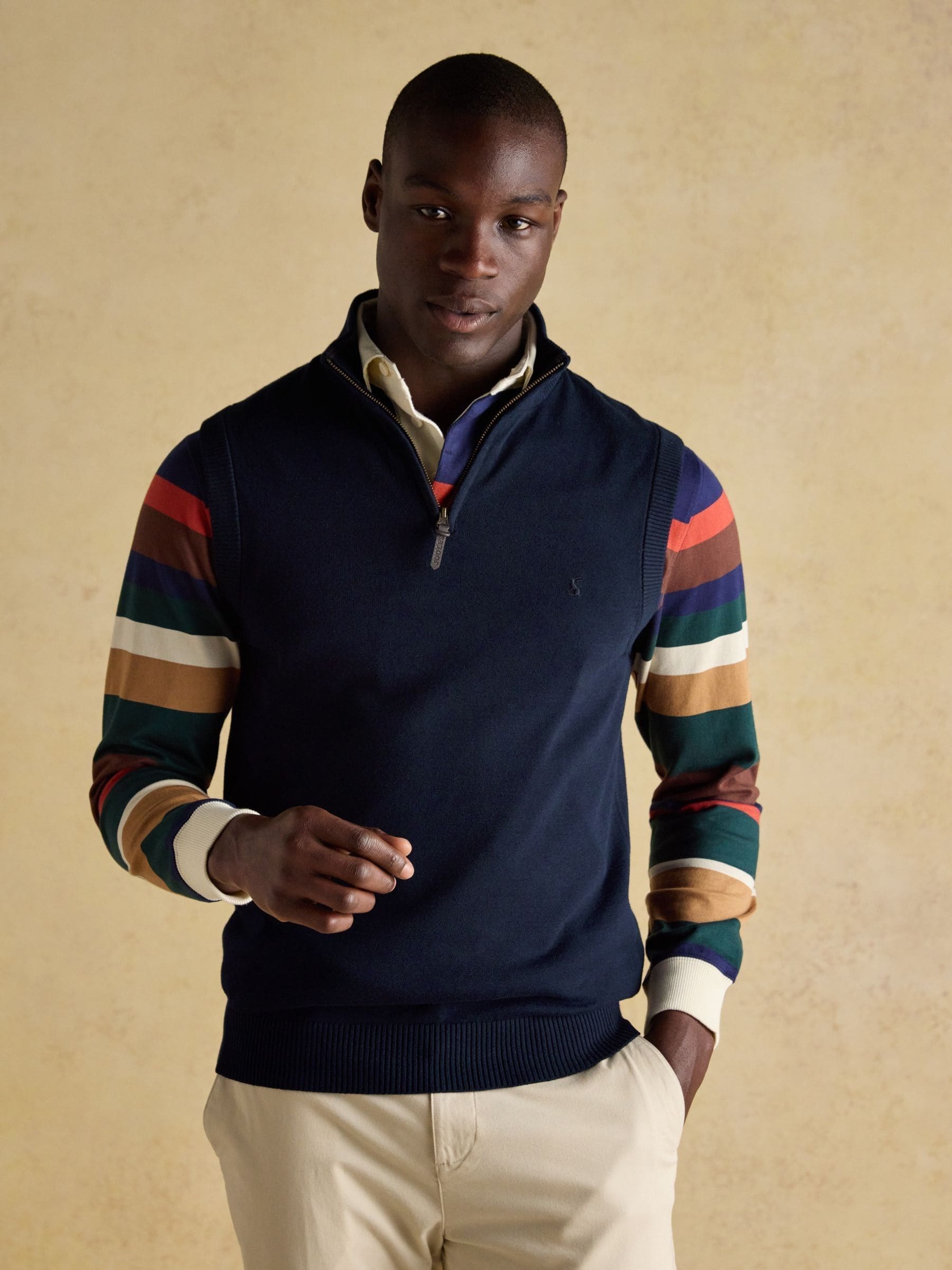 Marineblauw - Hillside gebreide tanktop met kwartrits