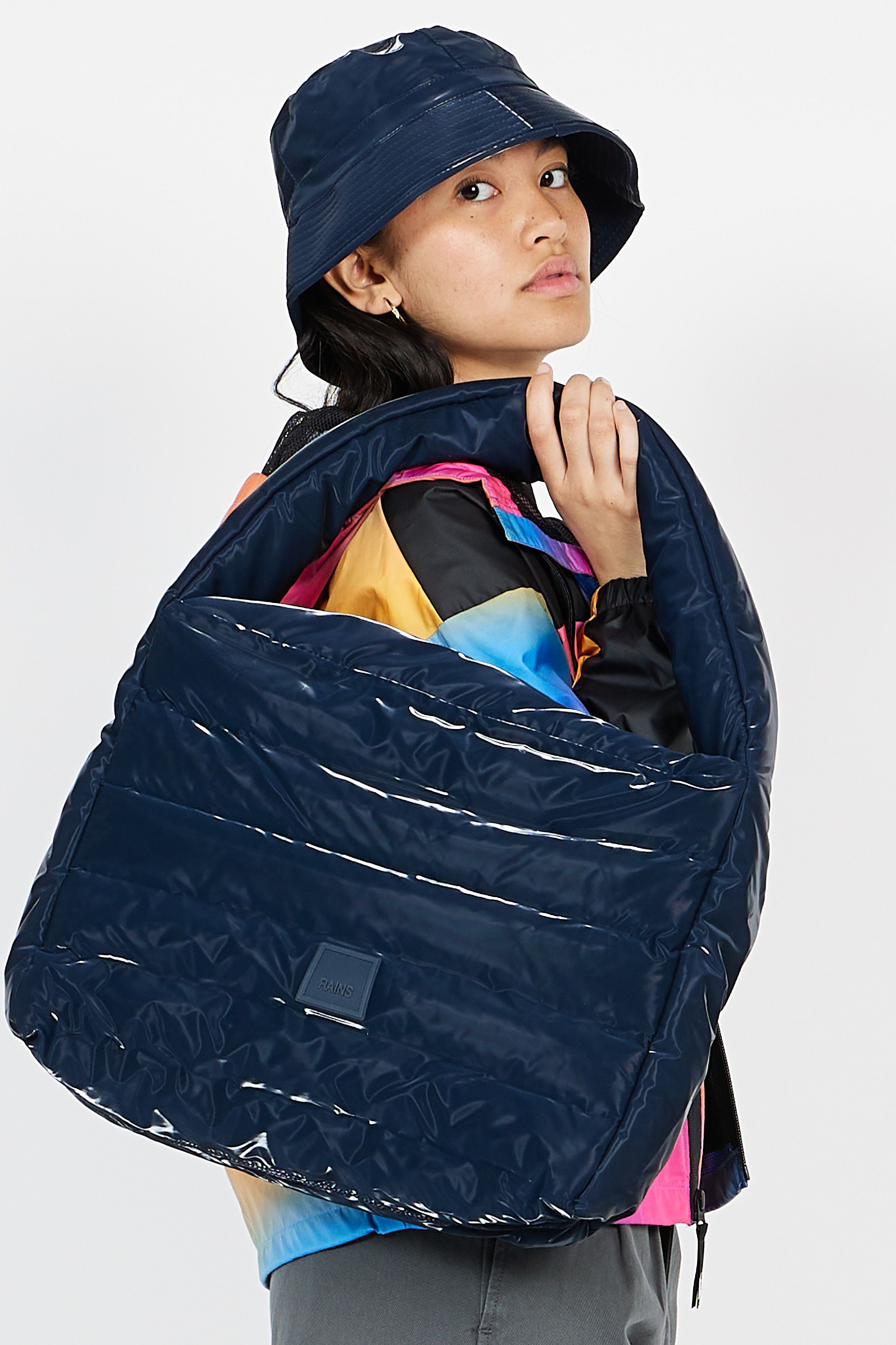 RAINS Sac Loop Shopper Mini Bleu