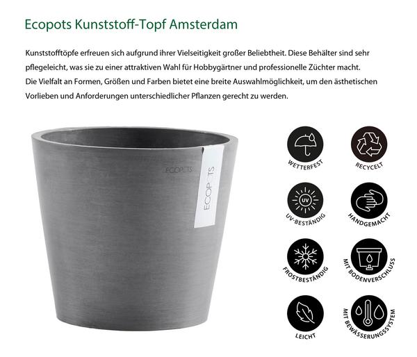 Ecopots Kunststoff-Topf Amsterdam mit