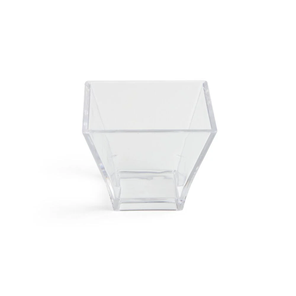Lot de 6 verrines 88ml en plastique transparent 6x6xH5cm