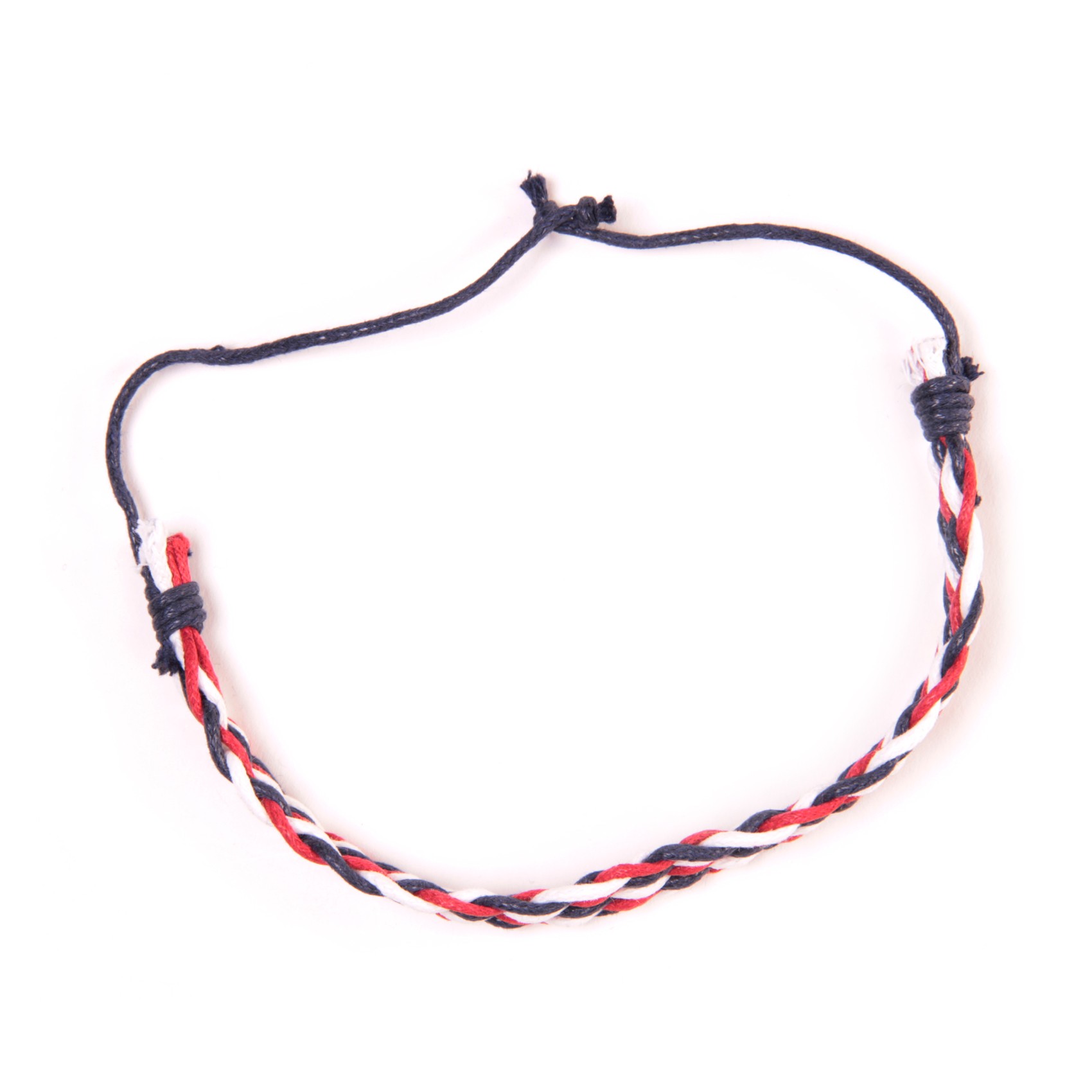 Armband 'Aaron', aus Baumwolle, blau/weiß/rot günstig bestellen