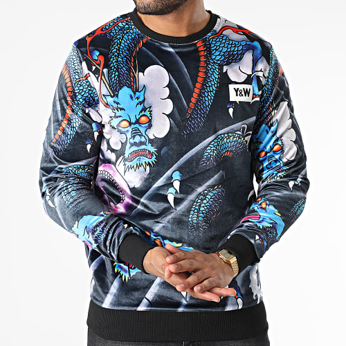 Sweat Crewneck Réversible Dragon Noir