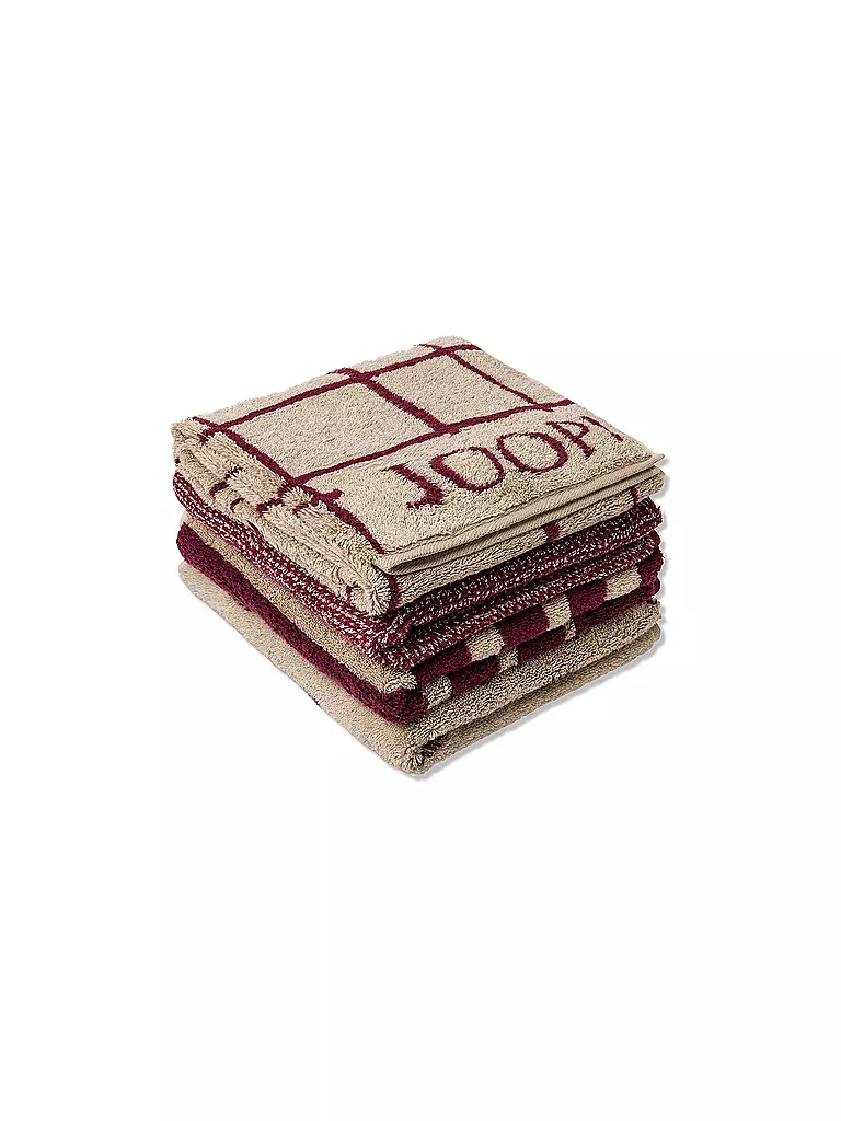 JOOP Waschhandschuh SELECT LAYER 16x22cm Rouge dunkelrot
