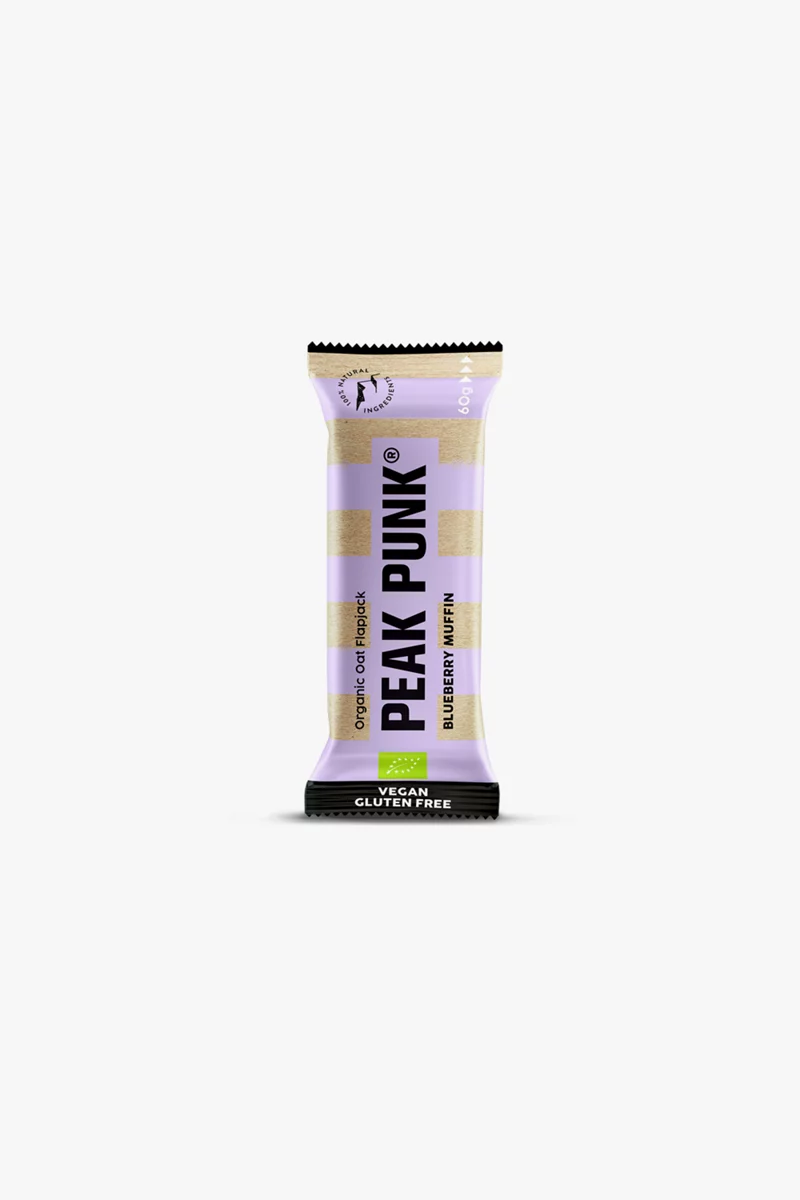 Peak Punk Organic Oat Flapjack Blueberry Muffin 12 x 60 g Sportriegel