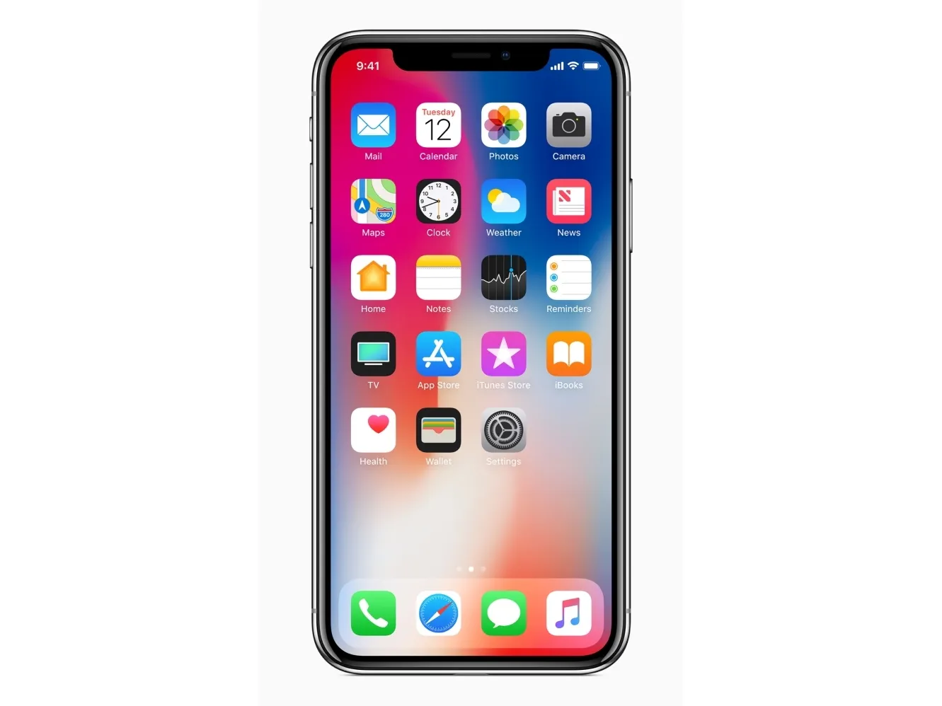 [OUTLET] - Apple iPhone X - 4G smartphone / Intern hukommelse 64 GB - OLED-skærm - 5.8