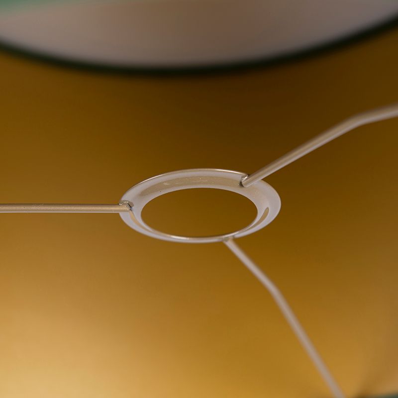 Velours lampenkap groen 35/35/20 met gouden binnenkant
