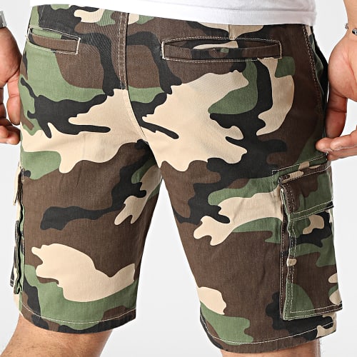 Short Cargo Camouflage Cam Stage 3945 Marron Beige Vert Kaki