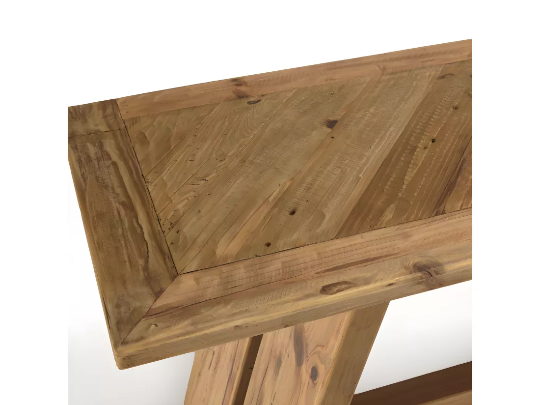 ANDRIAN - Console 160x45cm bois Pin recyclé