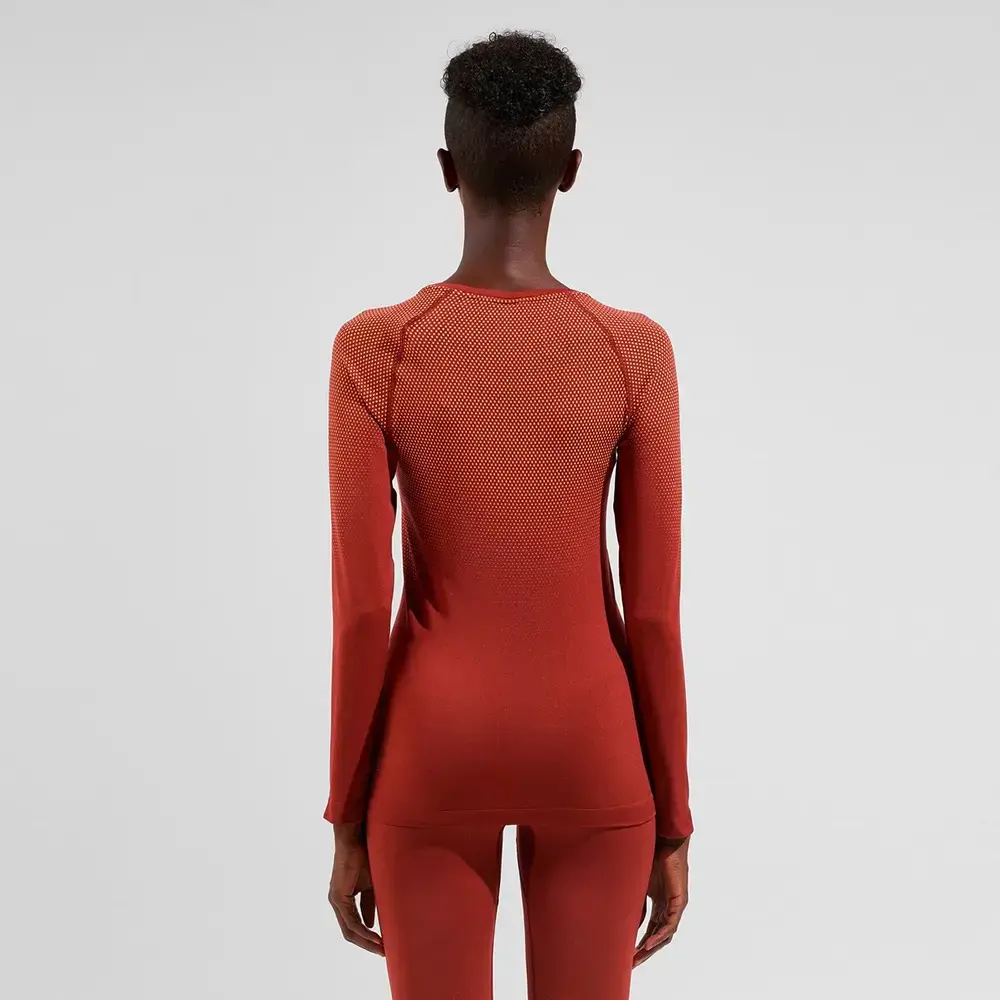 Odlo Performance Light Eco Crew Thermoshirt Lange Mouwen Rood Dames