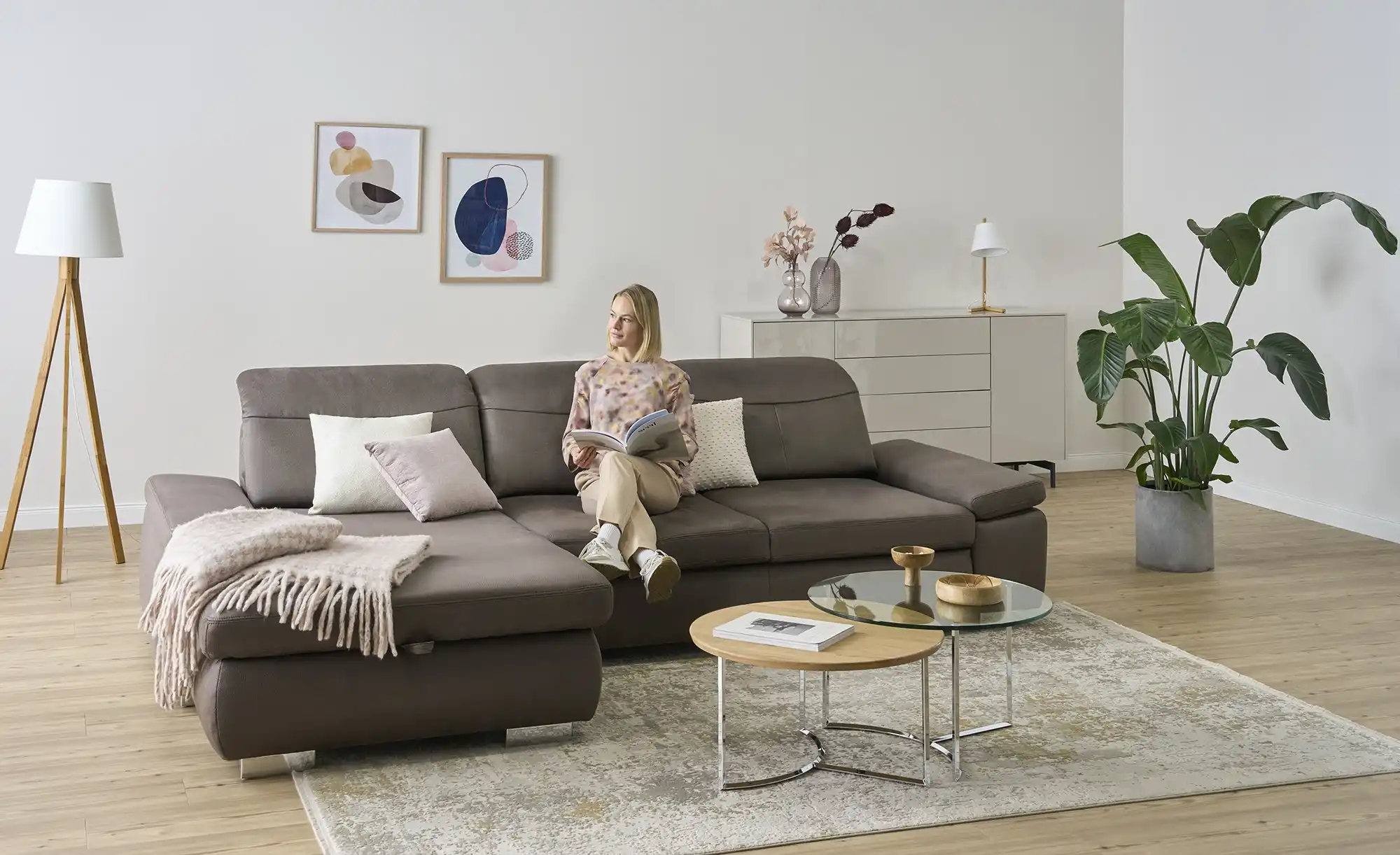 Lounge Collection Ecksofa aus Mikrofaser Kathrin
