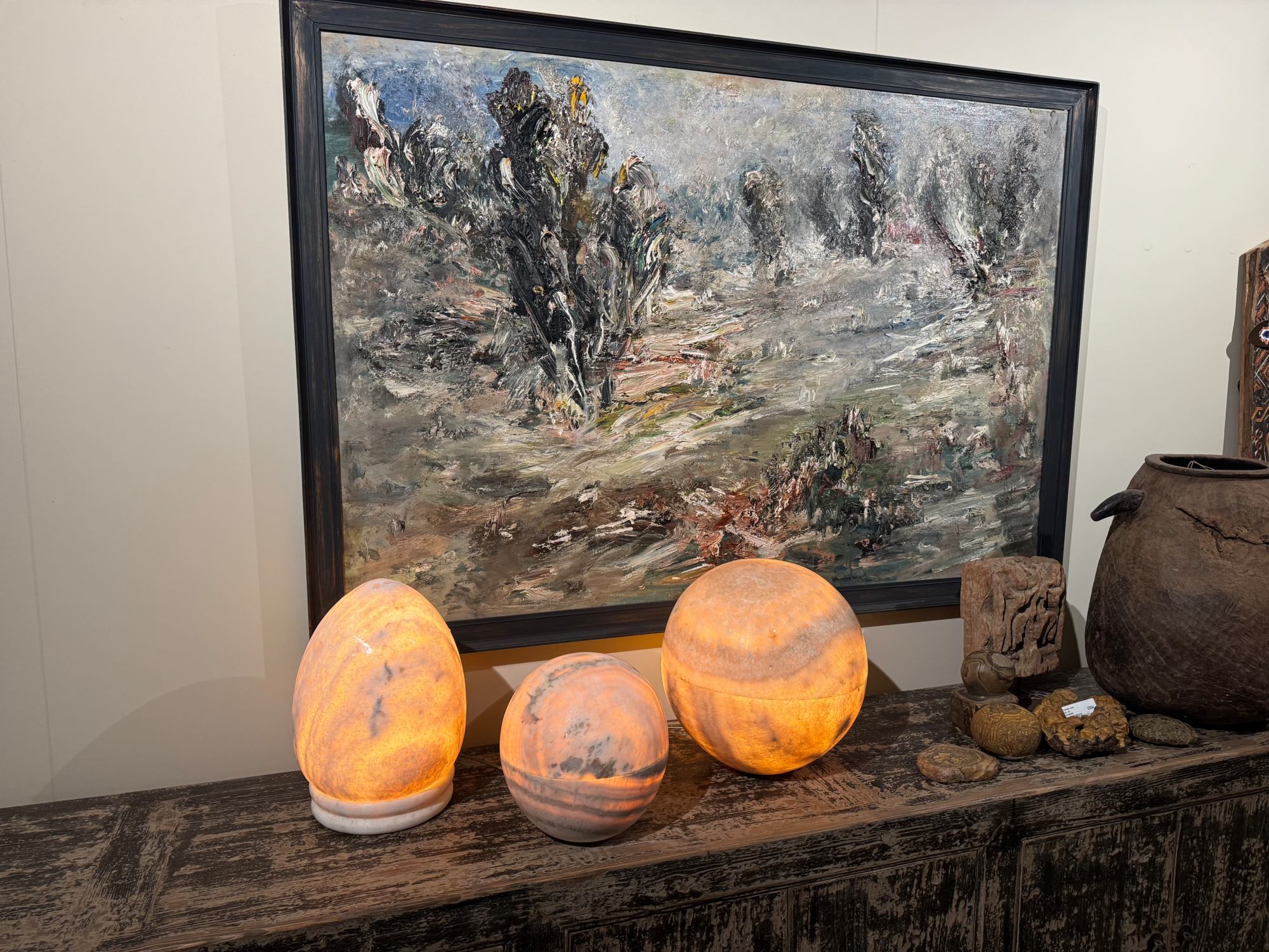 Lamp onyx groot 35 cm uniek