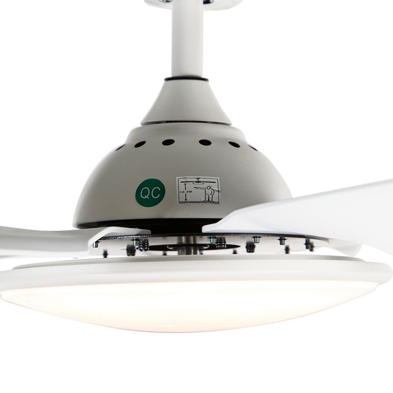 Plafondventilator wit 130cm incl. LED dimbaar met afstandsbediening - Vifte