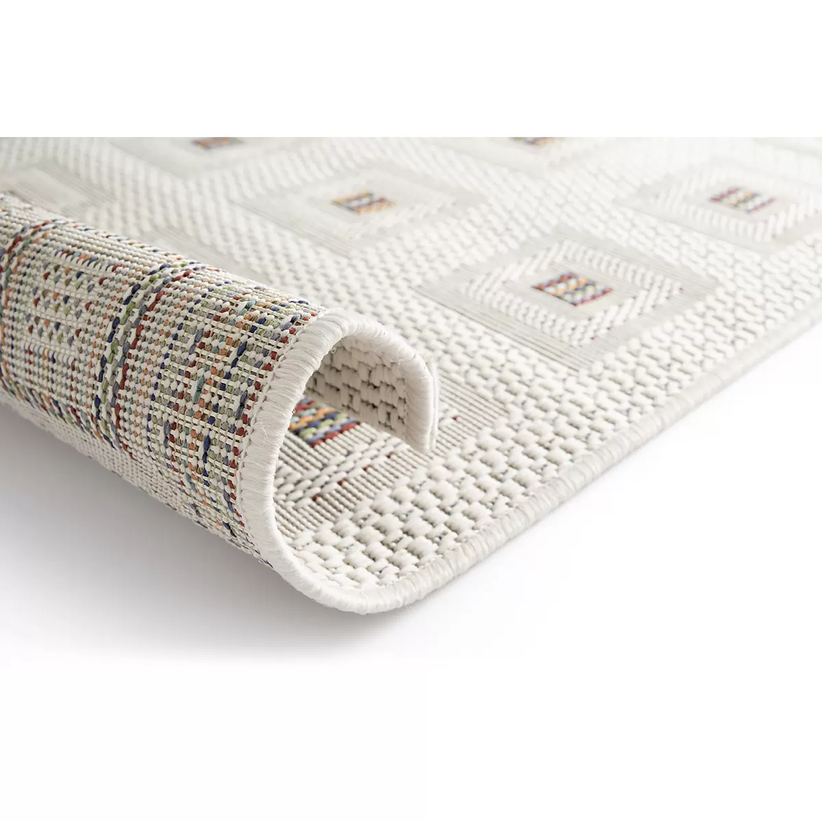 Flachwebteppich Iris beige,bunt