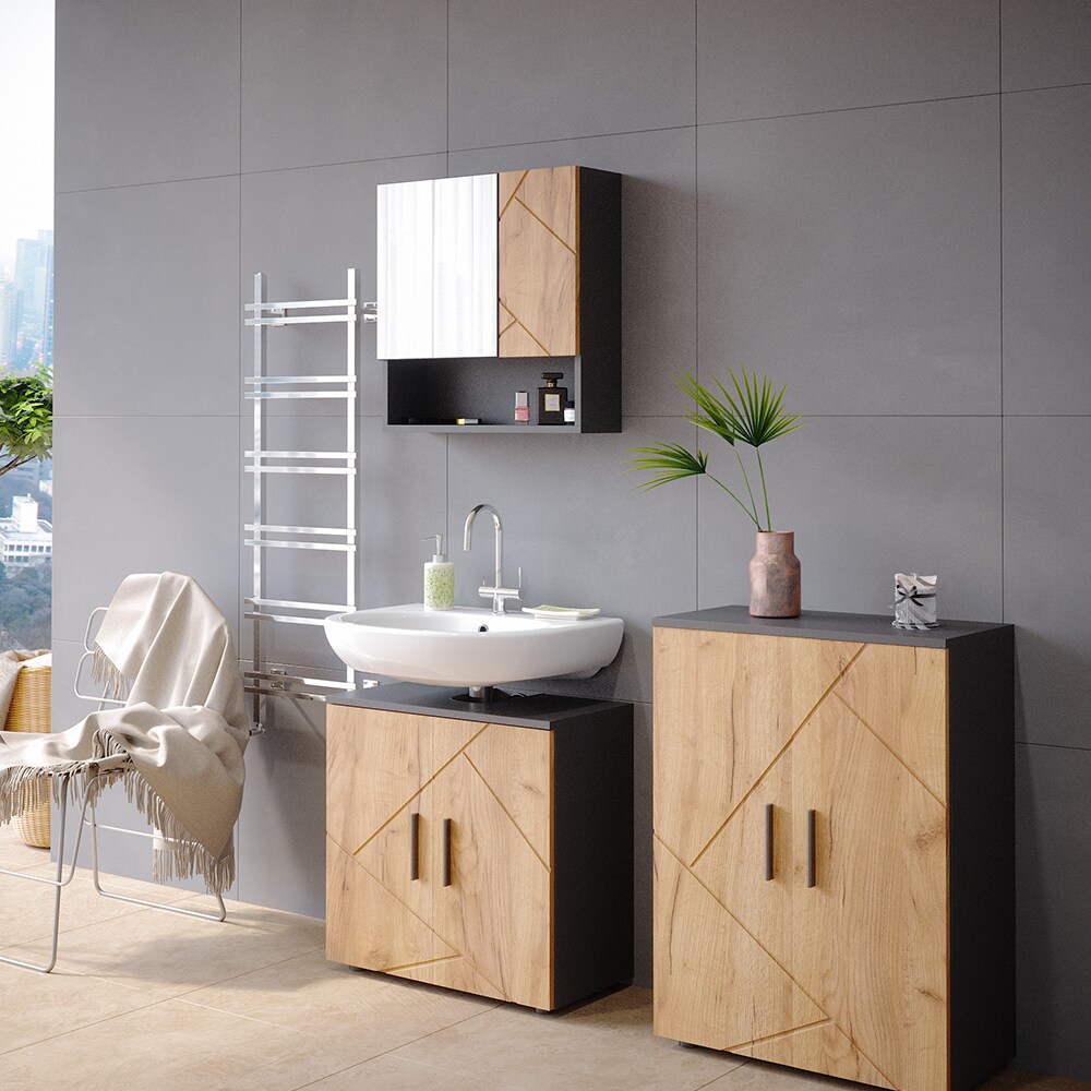 Vicco Badmöbel Set Badezimmermöbel Irma Spiegelschrank Unterschrank Badschrank