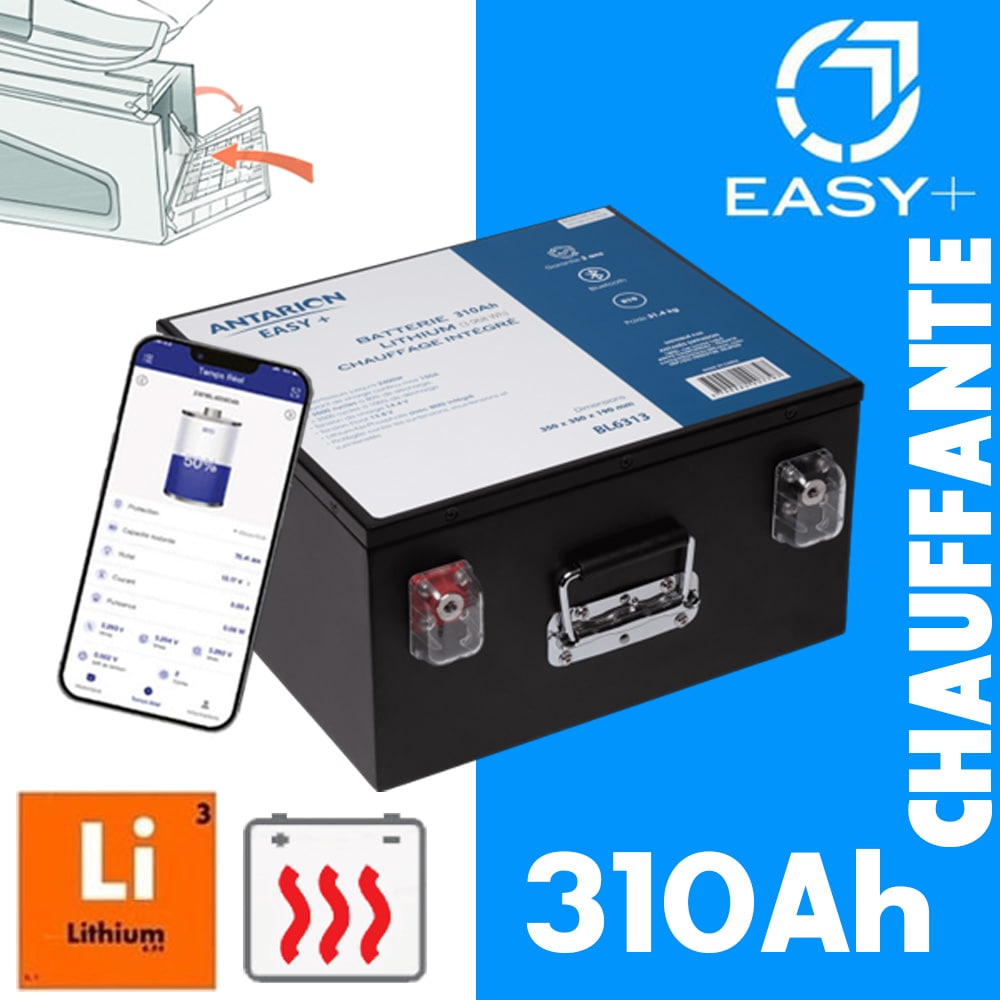 Batterie Lithium 12V EASY+ 310AH sous siège chauffante