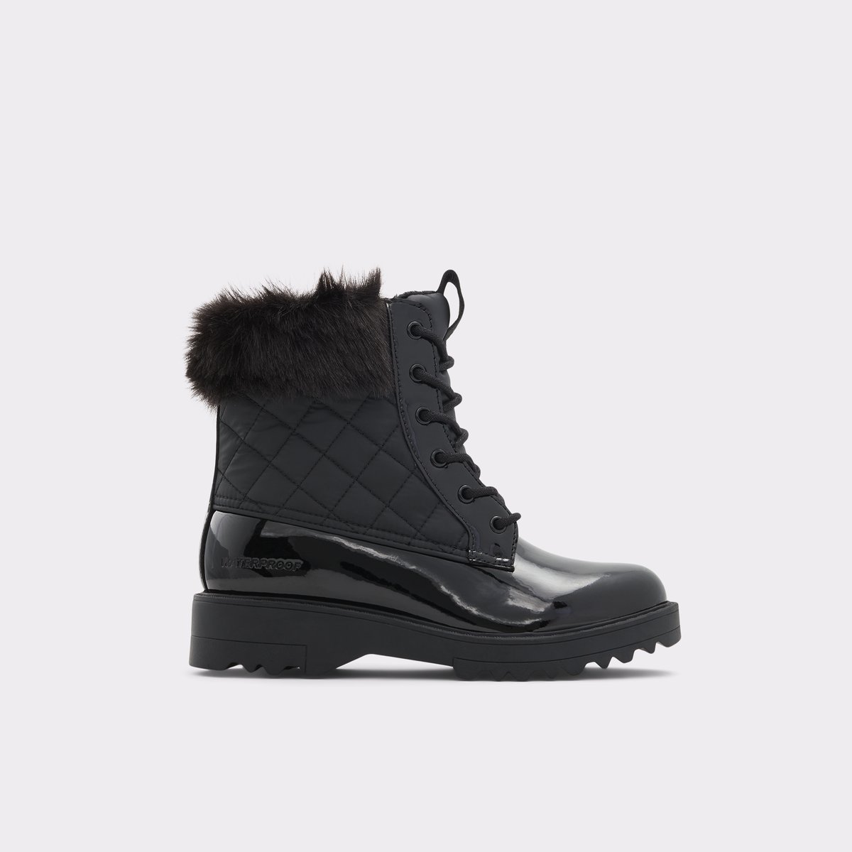 Breadda Black Synthetic Quilted Women Casual boots