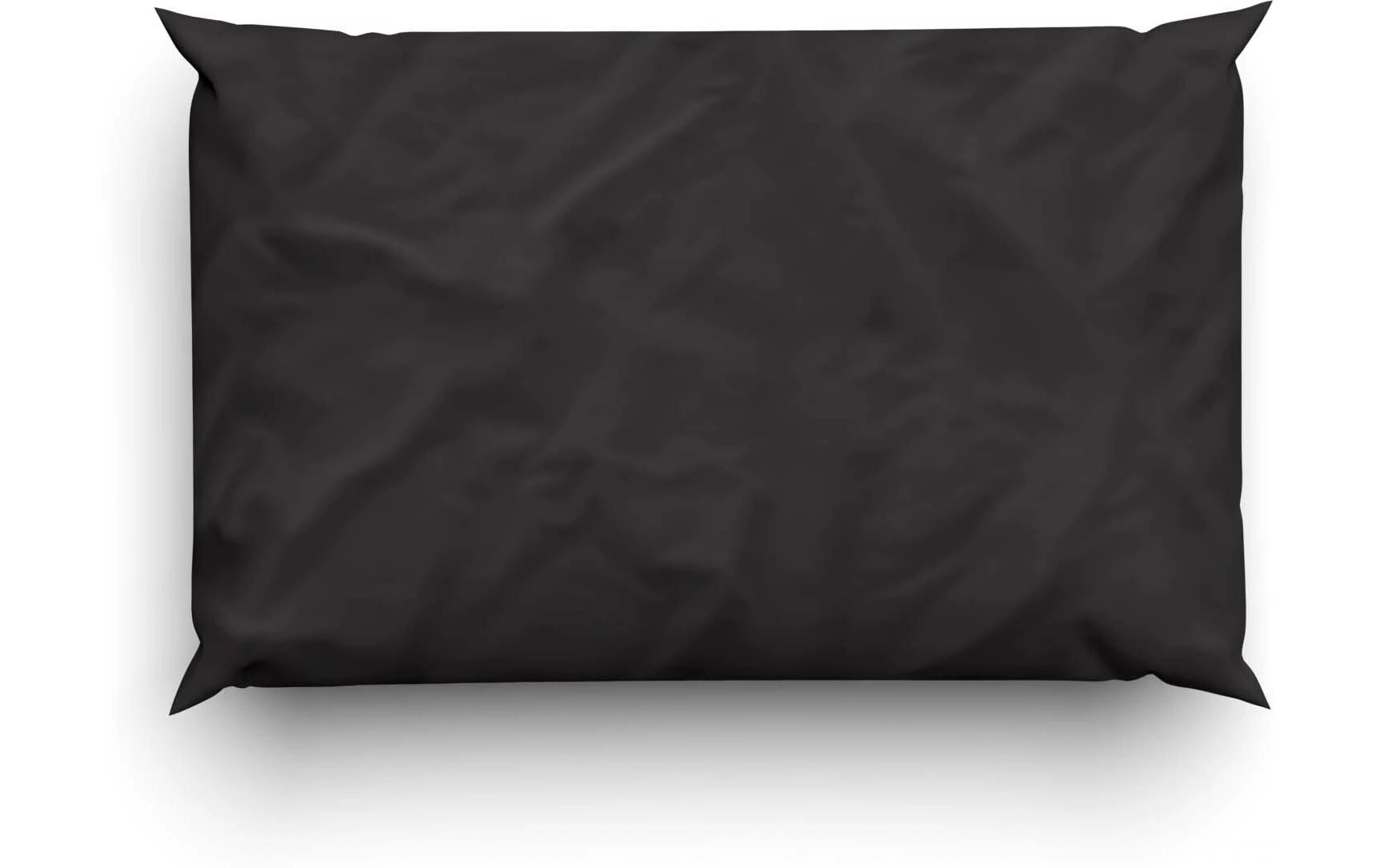 Kopfkissenbezug Satin Uni 65 x 100 cm, SchwarzSatin-Kissenbezug