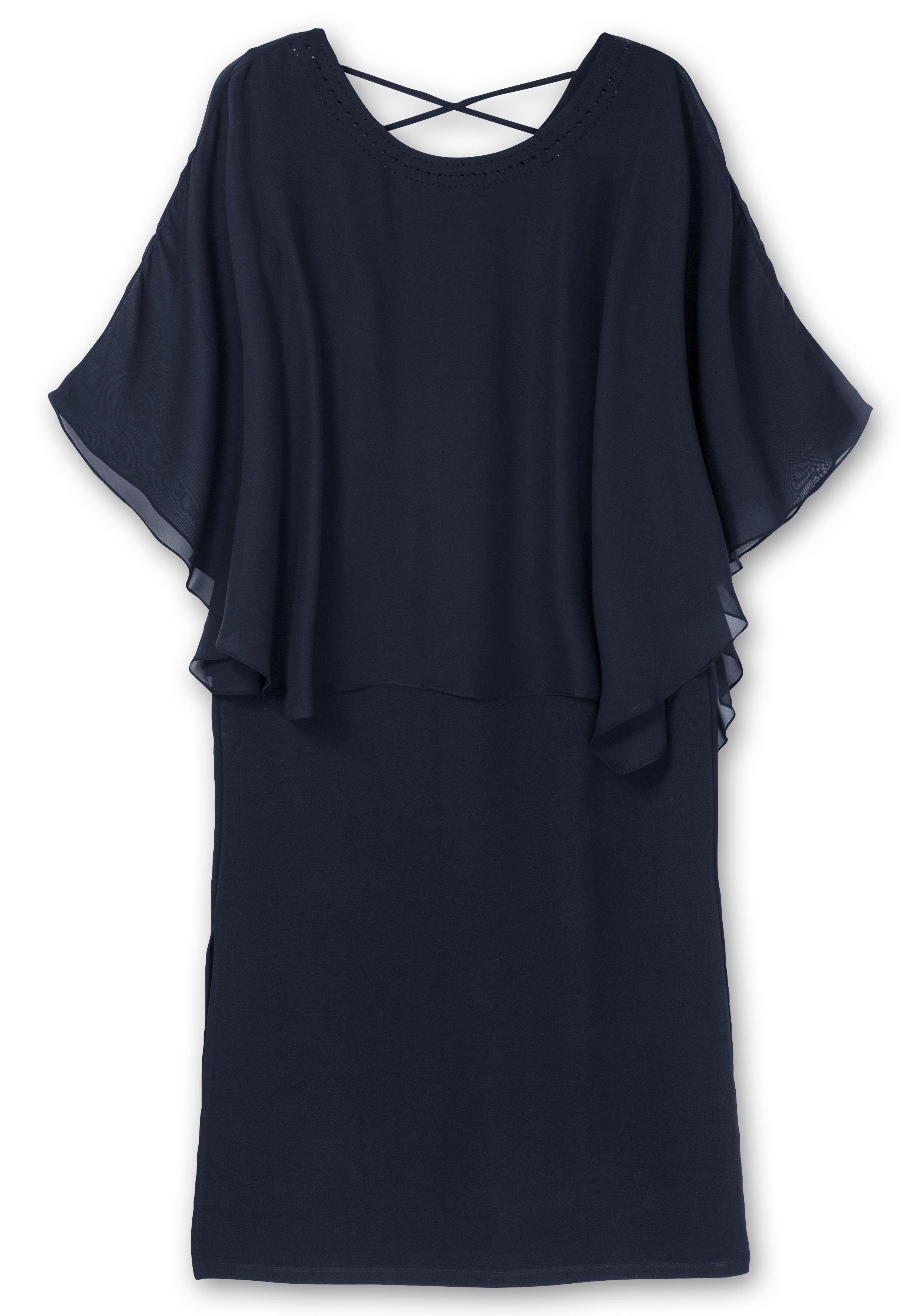 Abendkleid in A-Linie mit weiten Fledermausärmeln