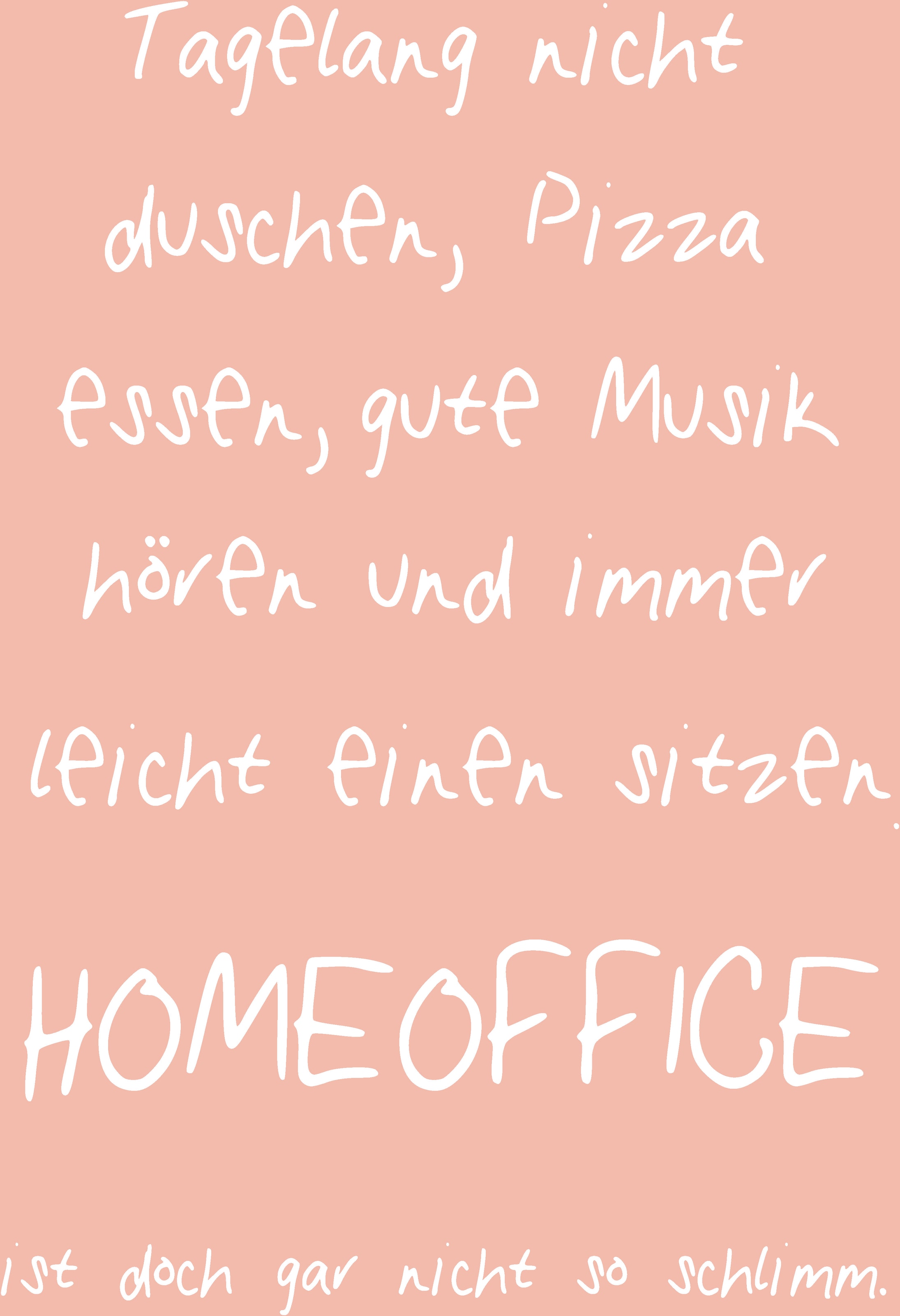 queence Metallbild »Homeoffice II« Schriftzug | Sprüche | Sprüche & Texte 1 Stk. tlg. Stahlschild, Blechschild, Sprüche, Texte, Arbeit