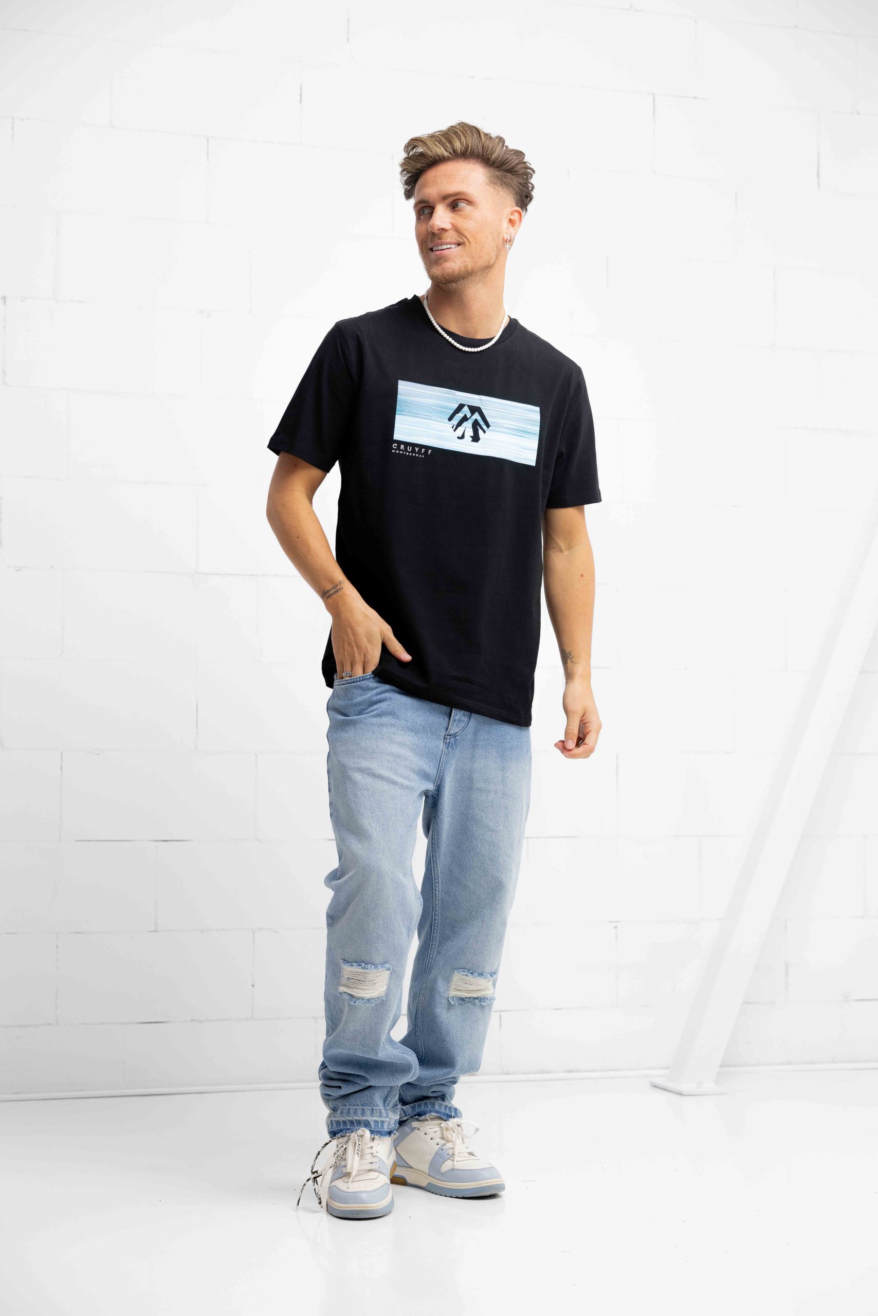 Cruyff Prima T-Shirt Heren Zwart
