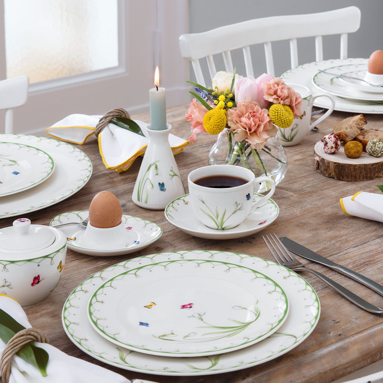 Colourful Spring Dinner plate Green, 10.8'', Premium Porcelain