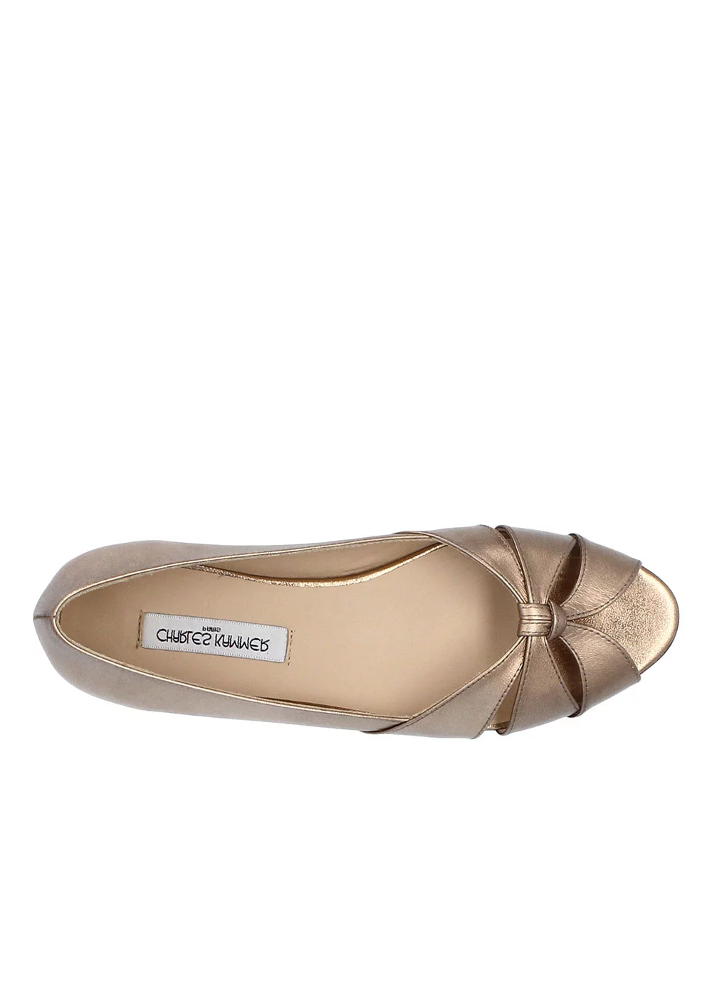 BALLERINE VICTOIRE CUIR PLATINE
