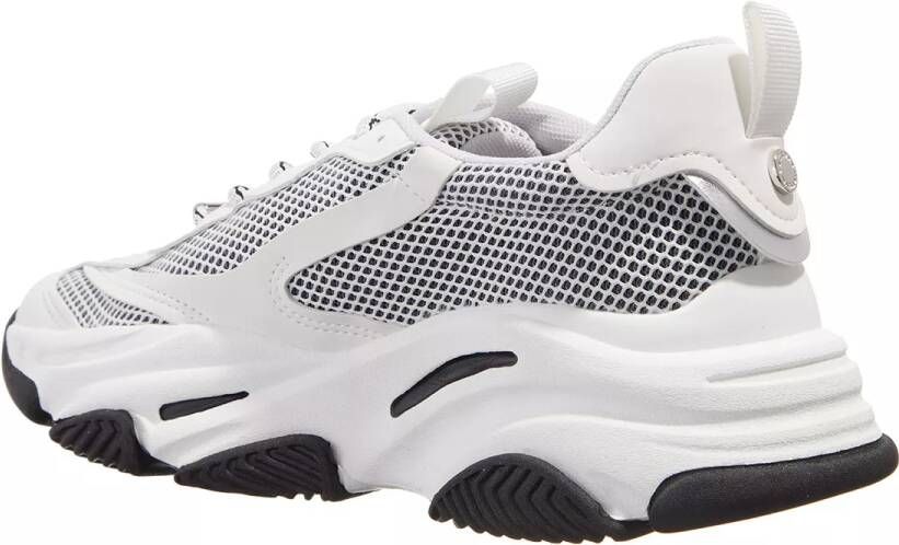 Steve Madden Witte Mesh Sneakers met Zilver en Wit Overlays White Dames