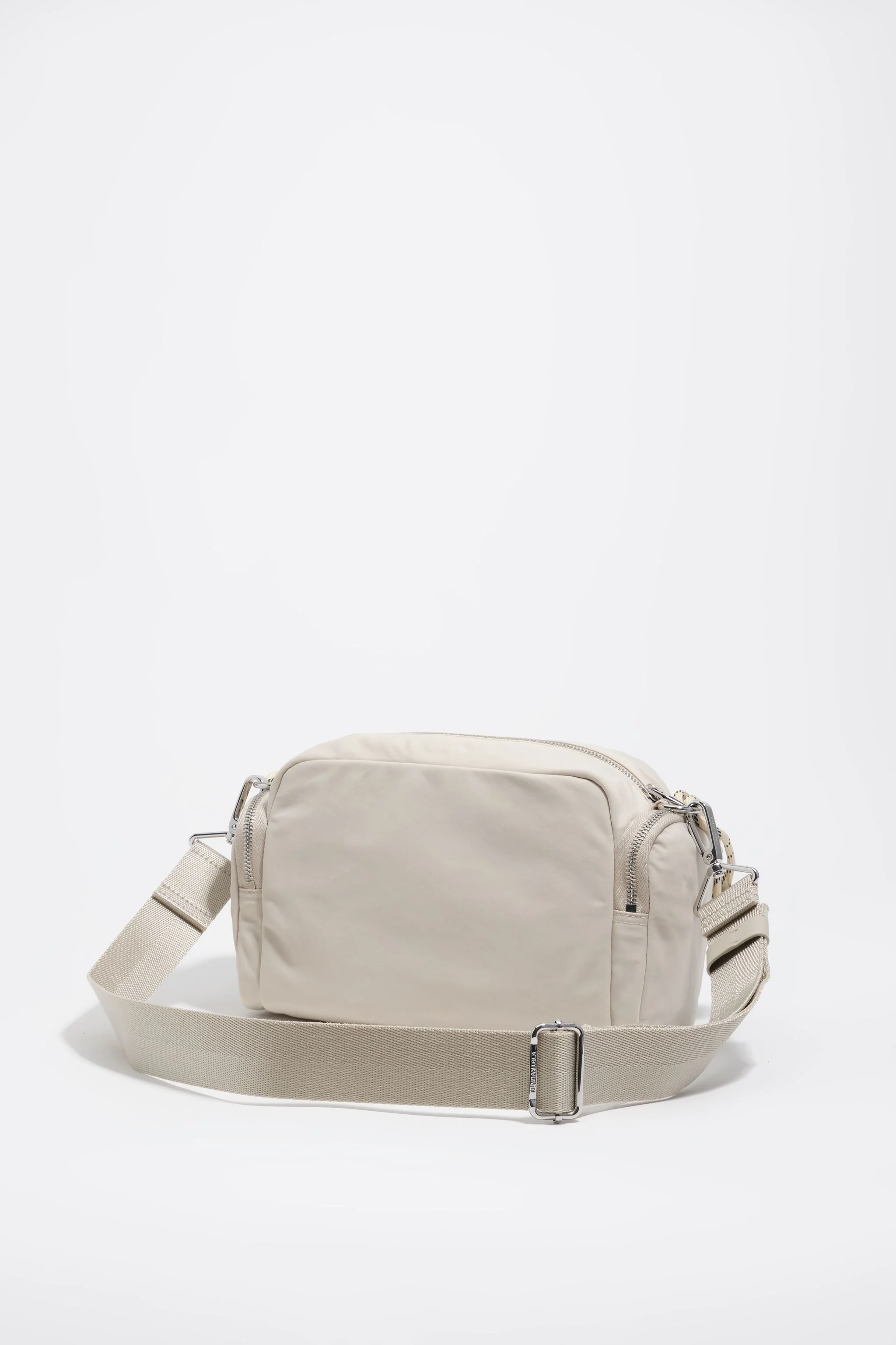 Bolsa transversal de bolso tamanho médio na cor pedra branca
