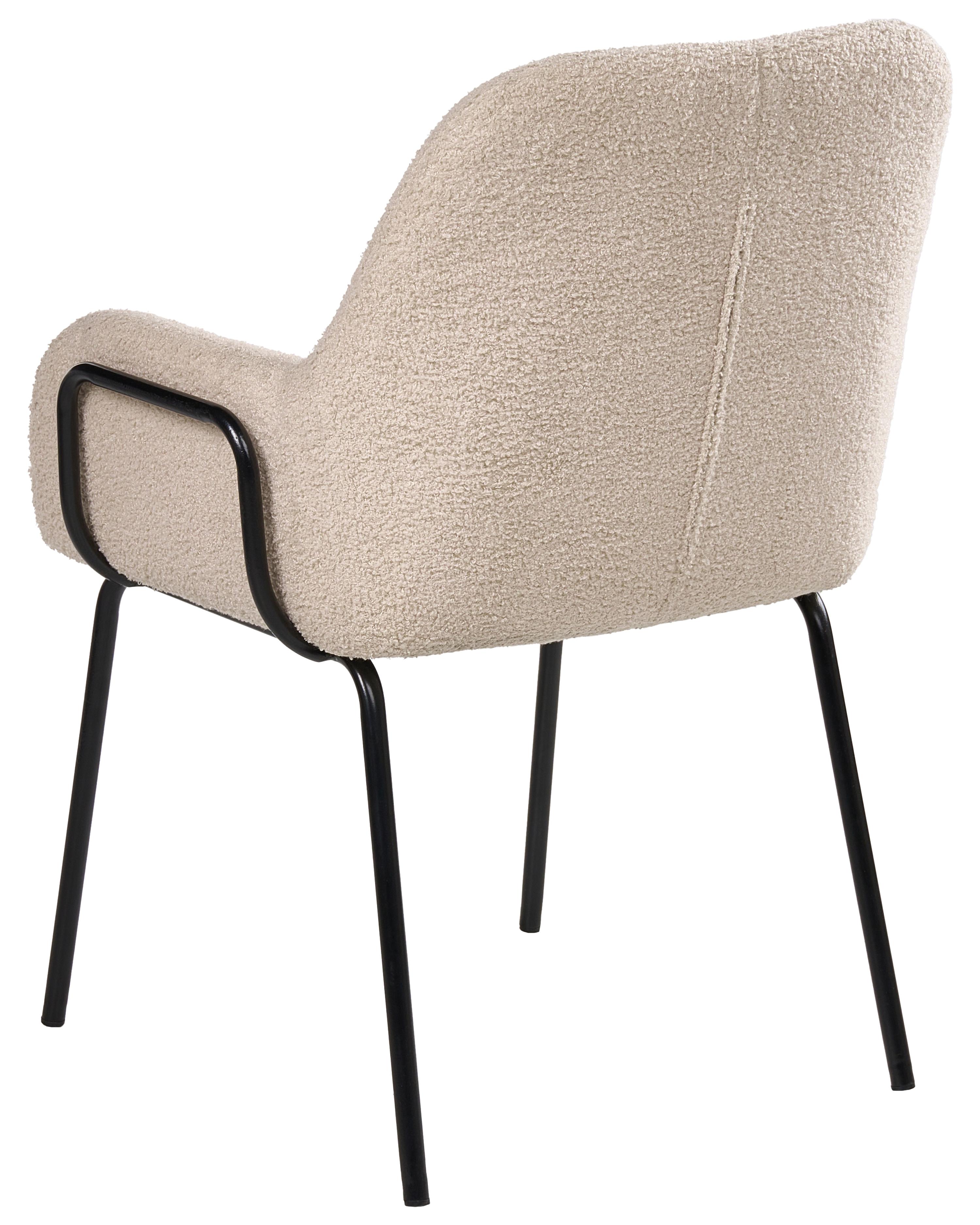 Eetkamerstoel ALGONA Bouclé Lichtbeige