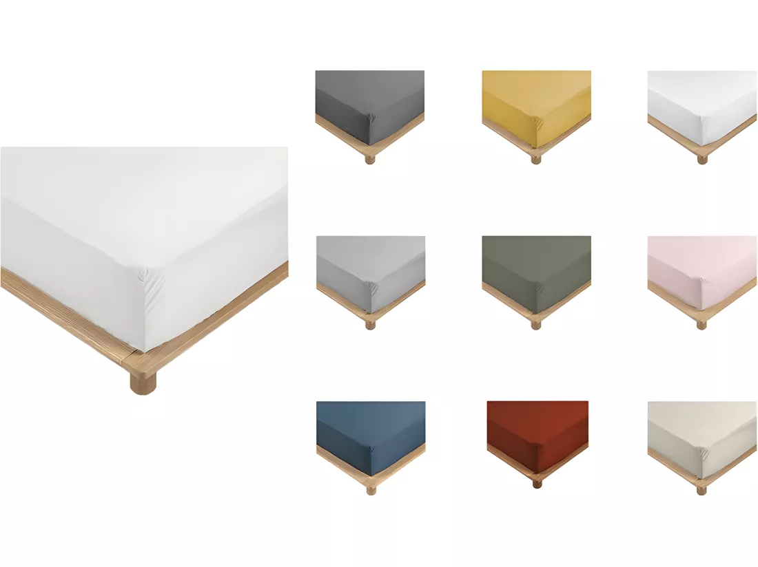 Drap Housse Percale - Bonnet 30 Cm