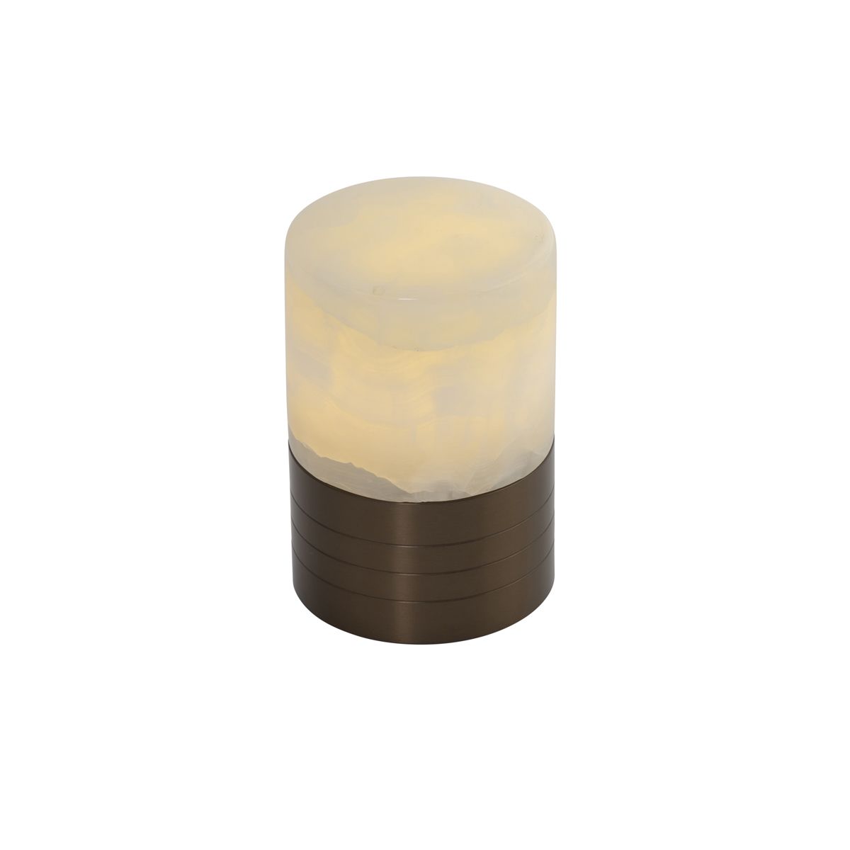 Set van 12 tafellampen donkerbrons RGBW oplaadbaar incl. laadstation - Alessia