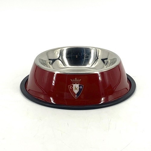 Comedouro e bebedouro Osasuna Crest para animais de estimação, vermelho