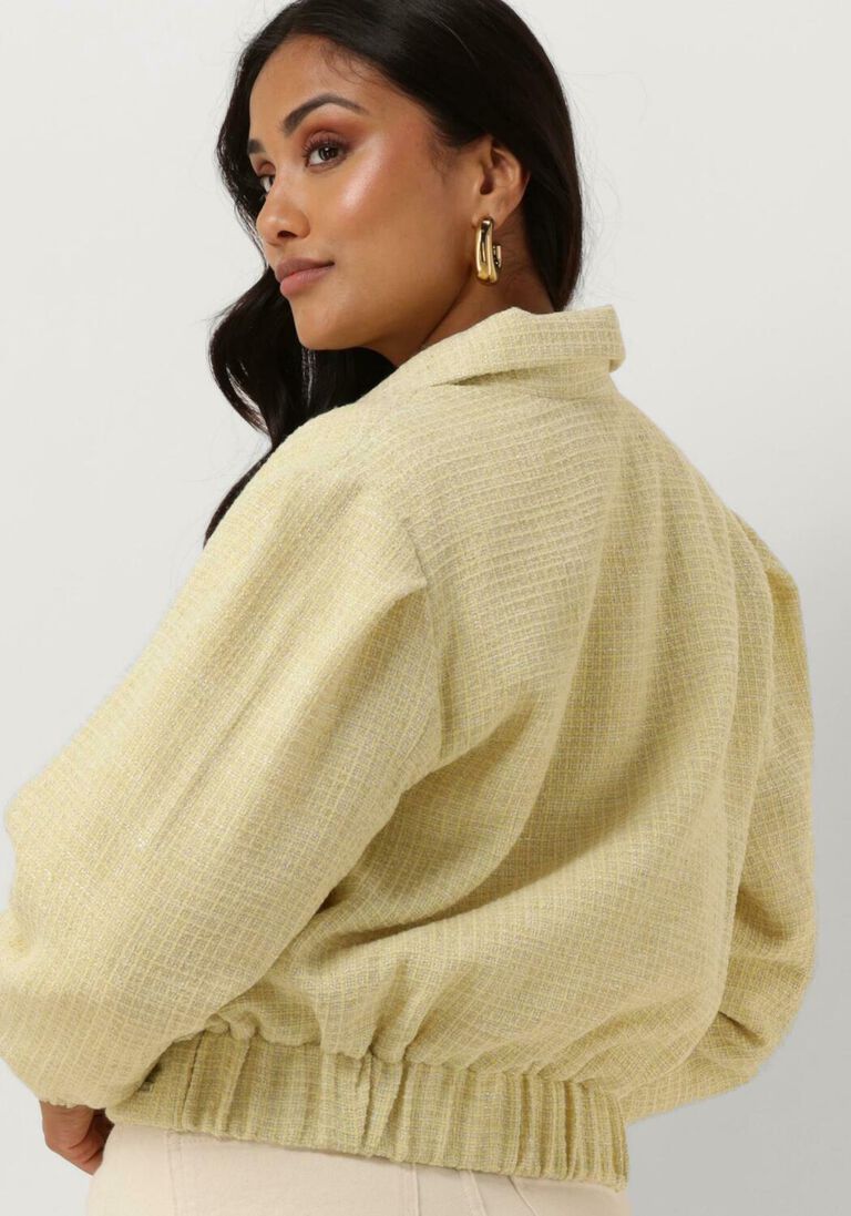 COLOURFUL REBEL gele colourful rebel jack yuka boucle bomber jacket