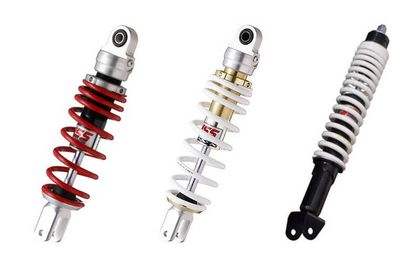 Amortisseur YSS Bi- arrière TE302 EcoLine - or/rouge
