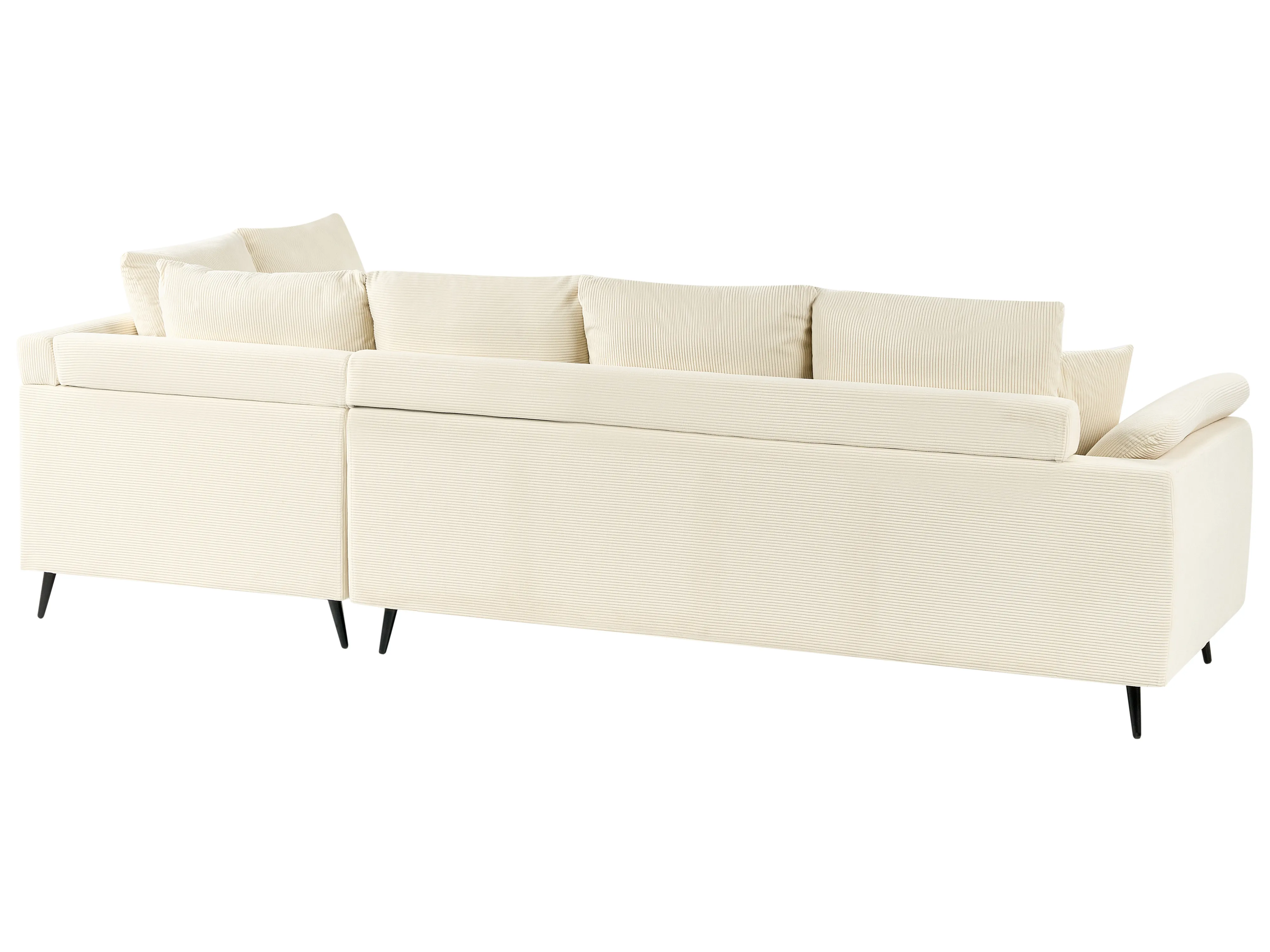 Hoekbank 4-zits LUNNER Corduroy Lichtbeige linkszijdig