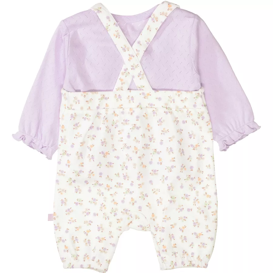 STACCATO Strampler+Shirt pearl white gemustert