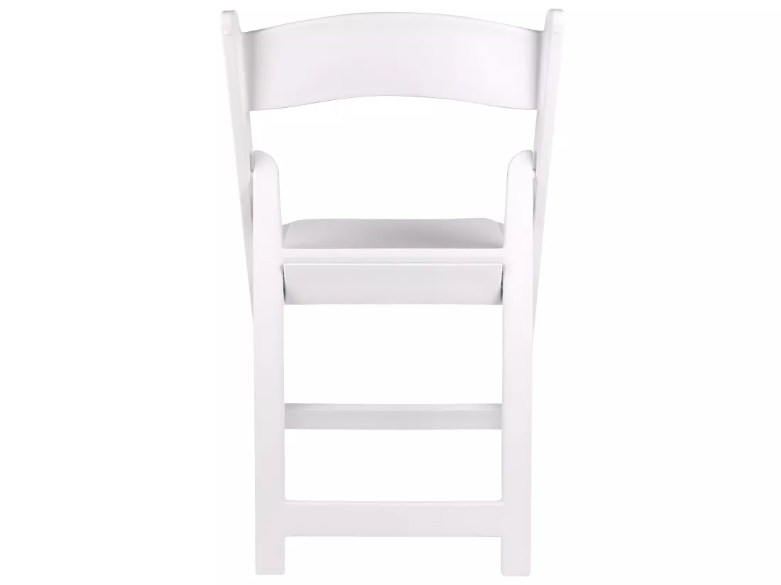 Lot de 4 chaises pliantes en Polypropylène coloris blanc - L. 44,5 x P. 43 x H. 88 cm