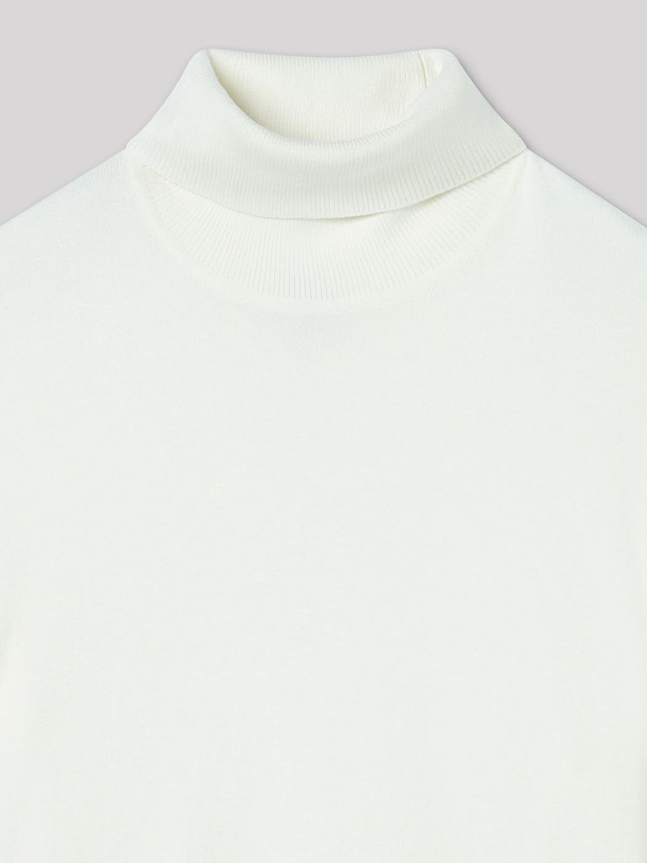 Pull col roulé en viscose certifiée